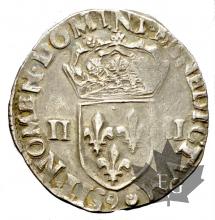 FRANCE-1586 9-ECU-HENRI III Roi de France et de Pologne-TTB
