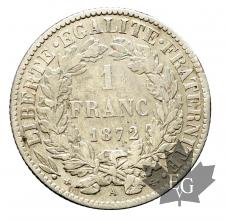 FRANCE-1872 A-1 FRANC-Petit A-prTTB
