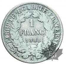 FRANCE-1888-1 FRANC-III RÉPUBLIQUE-TB-TTB