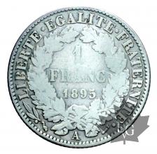 FRANCE-1895-1 FRANC-III RÉPUBLIQUE-TB-TTB