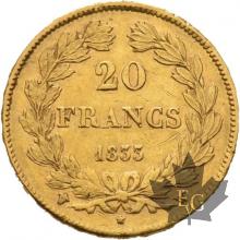 FRANCE-1833W-20 FRANC-LOUIS PHILIPPE I-LILLE-TTB-SUP