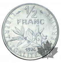 FRANCE-1974-1/2 FRANC-FDC