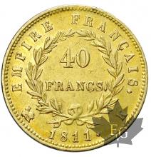 FRANCE-1811K-40-FRANCS-NAPOLÉON-EMPEREUR-BORDEAUX-TTB