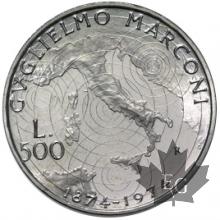 ITALIE-1974-500 LIRE-Guglielmo Marconi-FDC