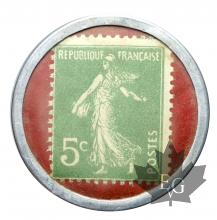 FRANCE-Monnaies de Nécessité-TIMBRE MONNAIE-1920-CREDIT LYONNAIS