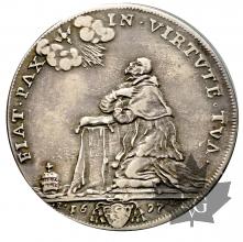 VATICAN-INNOCENZO XII-1697-Rome-Mezza Piastra-TTB+ Munt.31