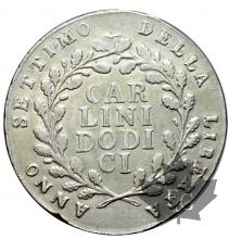 ITALIE-1799-NAPOLI-12 CARLINI-Anno settimo-TTB+