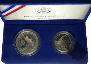 USA-1986-1 and HALF Dollar-Liberty-FDC
