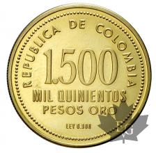 COLOMBIE-1973-1500 PESOS-PROOF