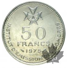 COMORES-1975-50 FRANCS-ESSAI-FDC