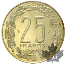AFRIQUE CENTRALE-1975-25 FRANCS-ESSAI-FDC