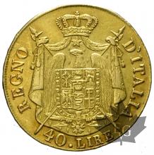 ITALIE-1808M-40 LIRE-Napoleon roi d&#039;Italie-TTB