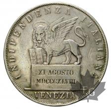 ITALIE-1848-VENEZIA-5 LIRE INDIPENDENZA ITALIANA-TTB