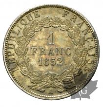 FRANCE-1852-1 FRANC-NAPOLEON III-FDC
