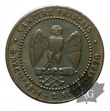 FRANCE-1870-module de 5 centimes-Monnaie satirique-SUP+