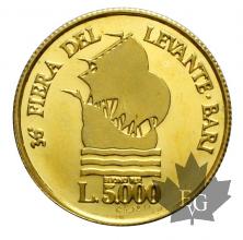 ITALIE- MÉDAILLE OR- FIERINO D&#039;ORO 5000 lire-Fiera del Levante