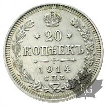 RUSSIE-1914-20 KOPEKS-ST PETERSBURG-SUP-FDC