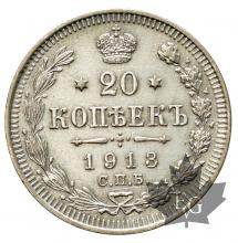RUSSIE-1913-20 KOPEKS-ST PETERSBURG-FDC