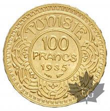 TUNISIE-1935-100 FRANCS-FDC