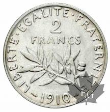 FRANCE-1910-2 Francs semeuse-TTB-SUP