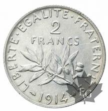 FRANCE-1914-2 Francs semeuse-SUP
