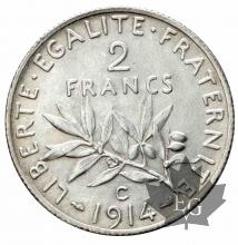 FRANCE-1914C-2 Francs semeuse-presque FDC
