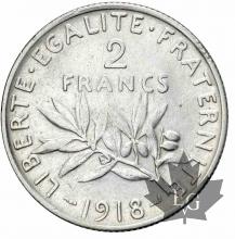FRANCE-1918-2 Francs semeuse-SUP