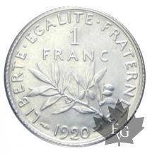 FRANCE-1920-1 Franc semeuse-FDC
