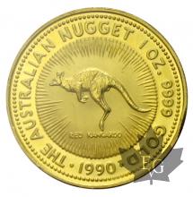 Australie-1990-Nugget- 1 once or-100 dollars- Presque FDC