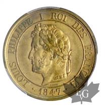 FRANCE-1847-ESSAI de 5 centimes à la charte-PCGS SP63 RB