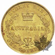 AUSTRALIE-1866-Souverain-Victoria-SUP