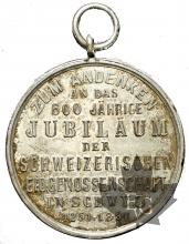 SUISSE-MÉDAILLE EN ARGENT-1291-1891-SUP