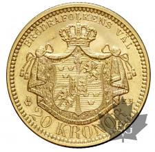 NORVEGE-1898-20 Kronor-Oscar II-presque FDC