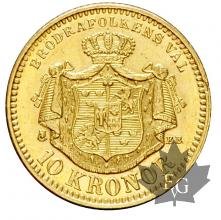 NORVEGE-1883-10 Kronor-Oscar II-SUP