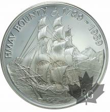 PITCAIRN ISLANDS-Elizabeth II-50 dollars-5 onces/OZ-1989-PROOF
