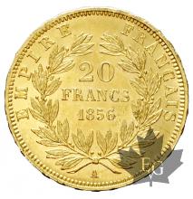 FRANCE-1856A-20 FRANCS-NAPOLEON III-prFDC