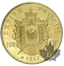 FRANCE-1867BB-100 FRANCS-Napoléon III-TTB-SUP