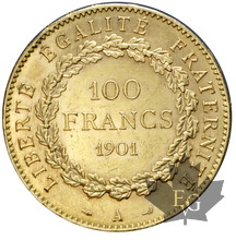 FRANCE-1901-100 FRANCS-III République-presque SUP
