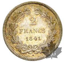FRANCE-1841 B-2 FRANCS-LOUIS PHILIPPE-presque FDC