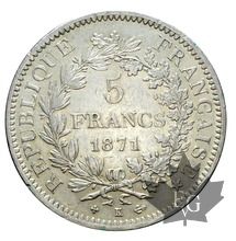 FRANCE-1871K-5 FRANCS-Gouv. Défense Nationale-TTB-SUP