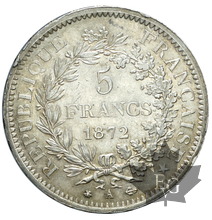 FRANCE-1872A-5 FRANCS-III République-petites étoiles-SUP-FDC