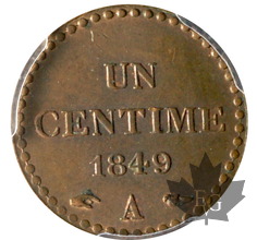 FRANCE-1849-UN CENTIME Dupré-PCGS MS63BN