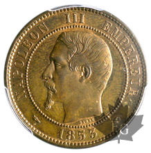 FRANCE-1853A-10 CENTIMES-Napoléon III-PCGS MS63RB