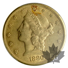 USA-1880S-20 Dollars-Liberty-PCGS AU53