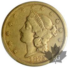 USA-1875S-20 Dollars-Liberty-PCGS XF45
