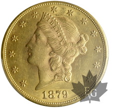 USA-1879S-20 Dollars-Liberty-PCGS AU58