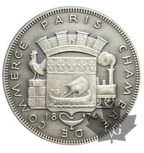 FRANCE-1874-Médaille en argent-Chambre de Commerce-Flan mat