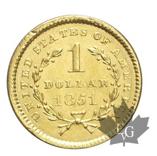 USA-1851-1 DOLLAR-presque SUP