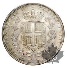 ITALIE-1843G-5 Lire-Carlo Albert-TTB-SUP