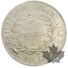 FRANCE-1803-5 Francs An 12M Premier Consul Sup